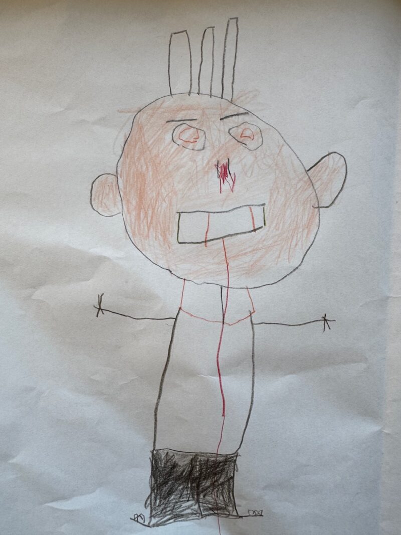 5歳のルカ君が描く私