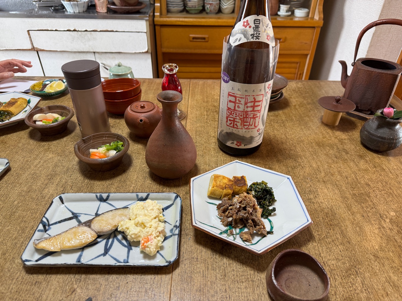 S氏御手製料理と鳥取の銘酒「日置桜」生酛玉榮（きもとたまさかえ）