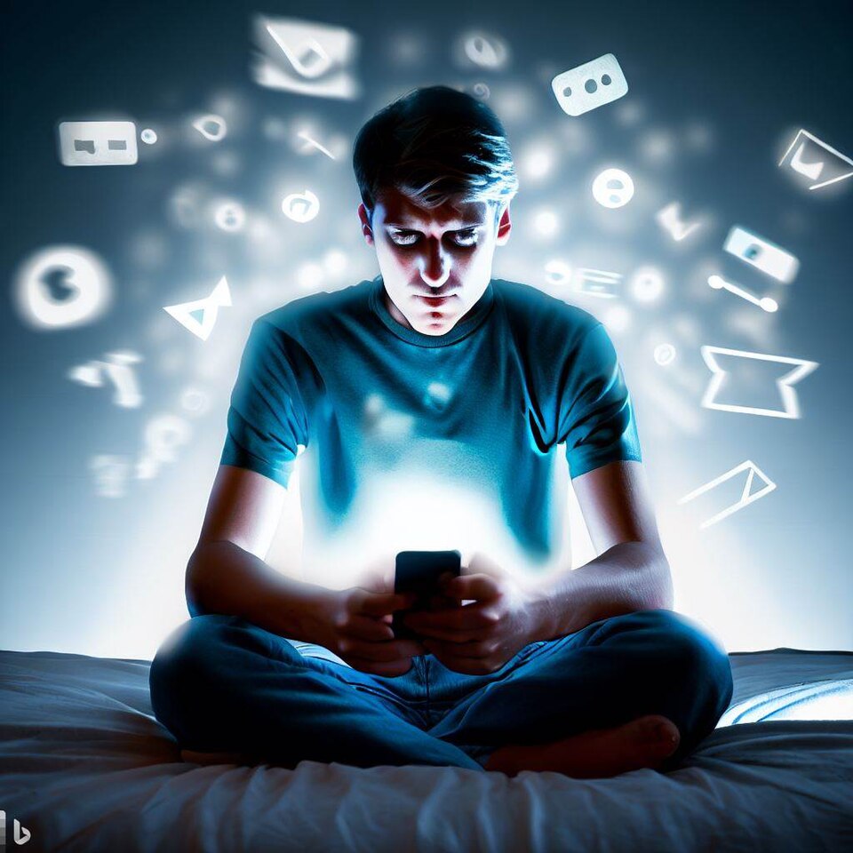 SNS addiction（出典 Wikimedia commons）